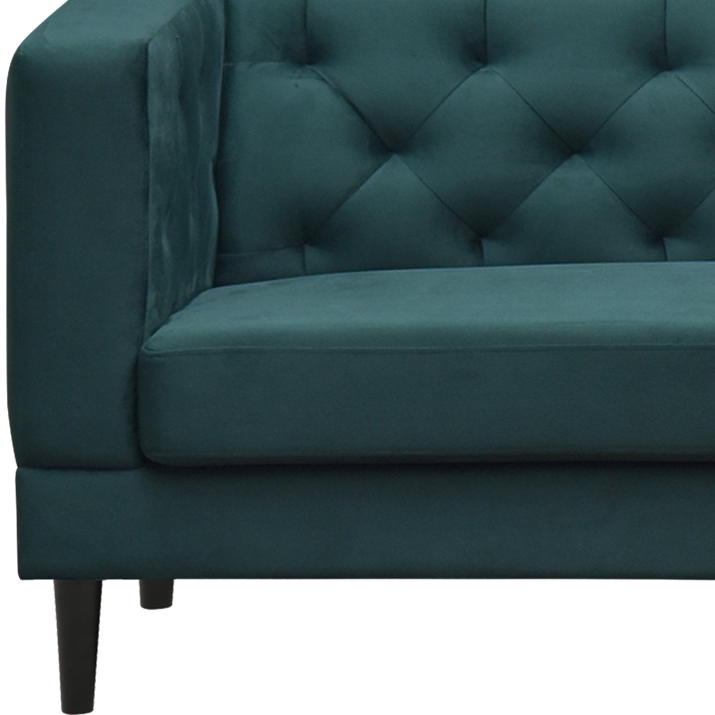 Willford Tufted Back Fabric Sofa - Green