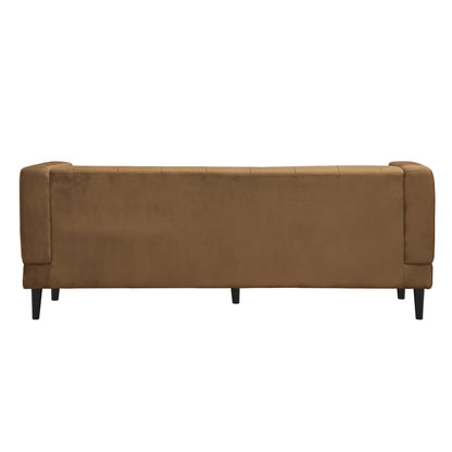 Willford Tufted Back Fabric Sofa - Mustard