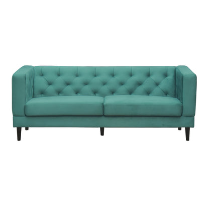 Willford Tufted Back Fabric Sofa - Sea Green