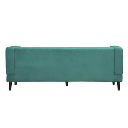 Willford Tufted Back Fabric Sofa - Sea Green