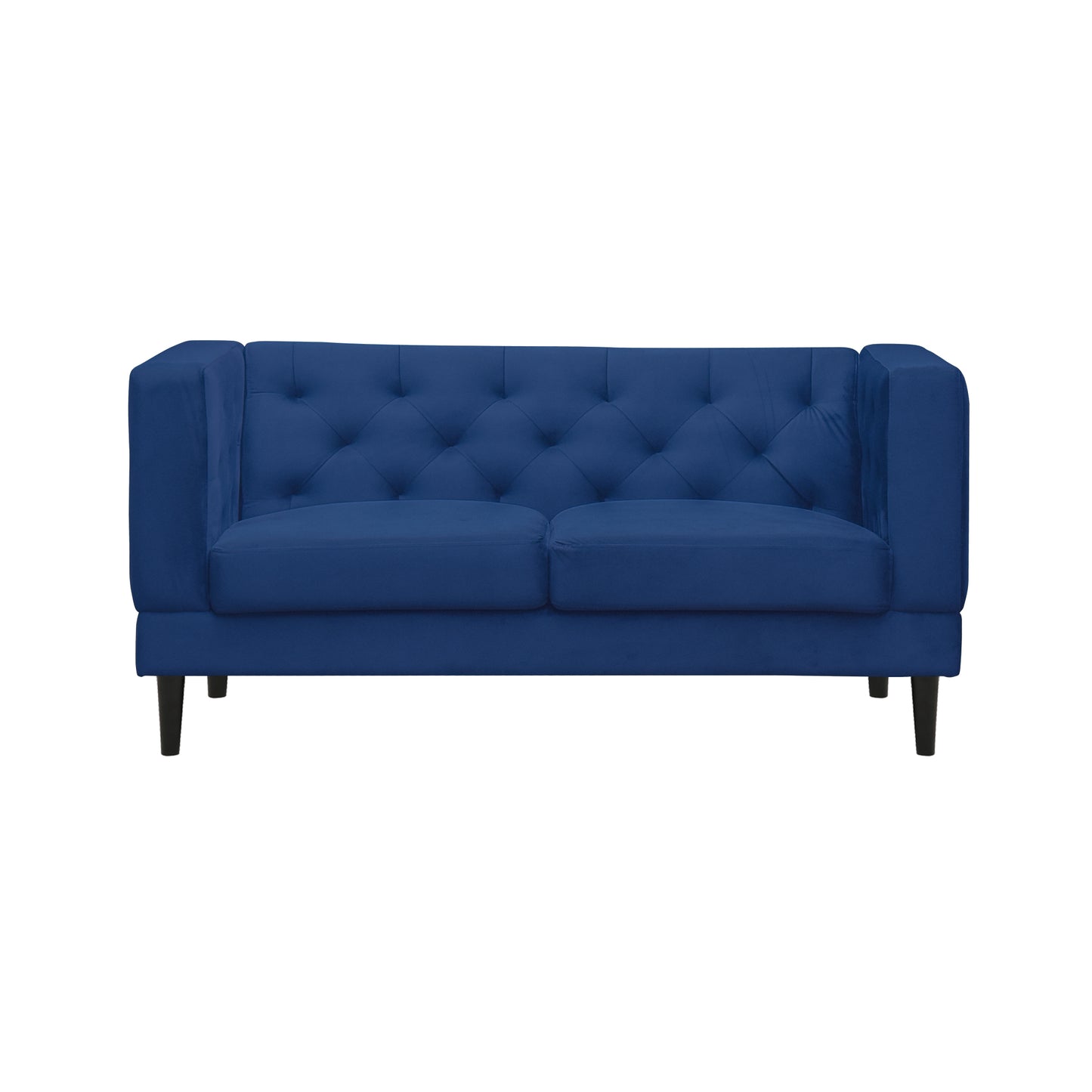 Willford Tufted Back Fabric Sofa - Blue