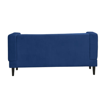 Willford Tufted Back Fabric Sofa - Blue