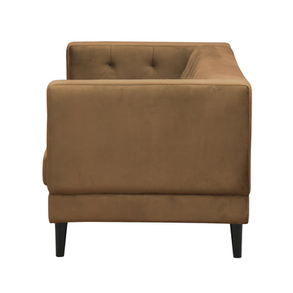 Willford Tufted Back Fabric Sofa - Mustard