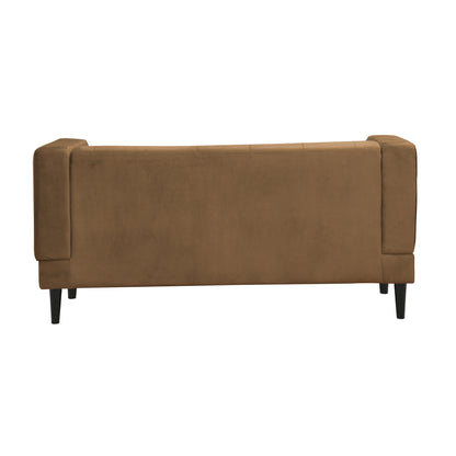 Willford Tufted Back Fabric Sofa - Mustard