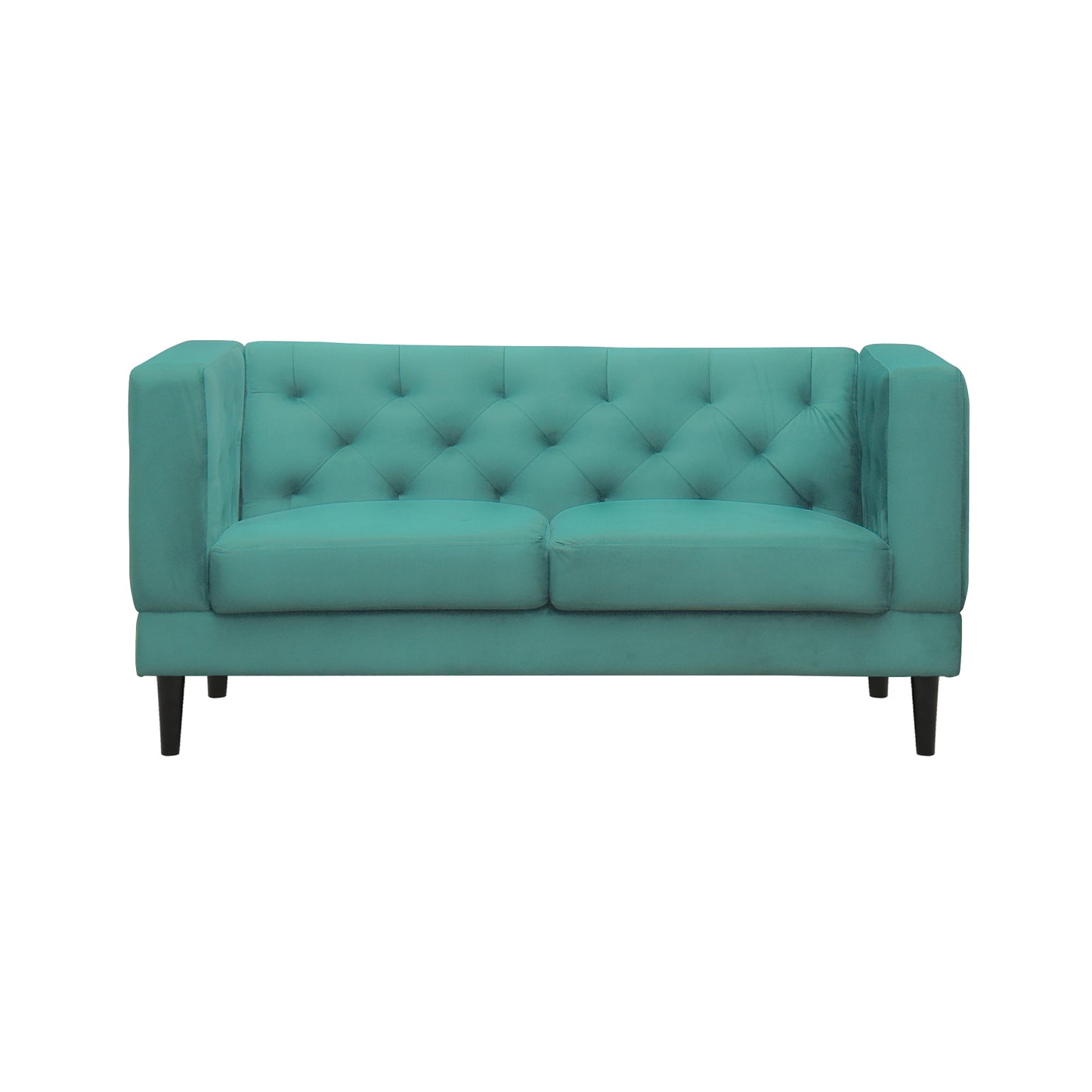 Willford Tufted Back Fabric Sofa - Sea Green