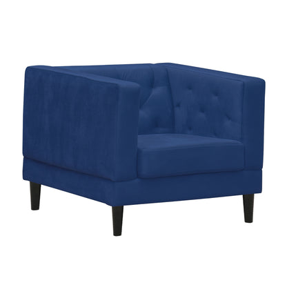 Willford Tufted Back Fabric Sofa - Blue