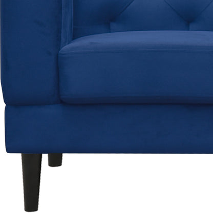 Willford Tufted Back Fabric Sofa - Blue