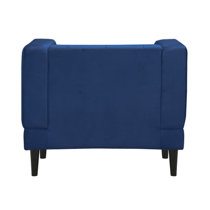 Willford Tufted Back Fabric Sofa - Blue