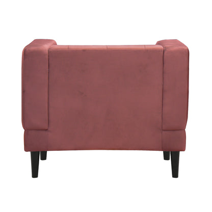 Willford Tufted Back Fabric Sofa - Dark Pink