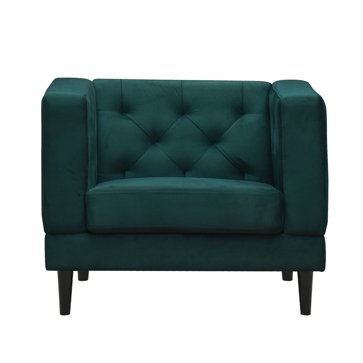 Willford Tufted Back Fabric Sofa - Green