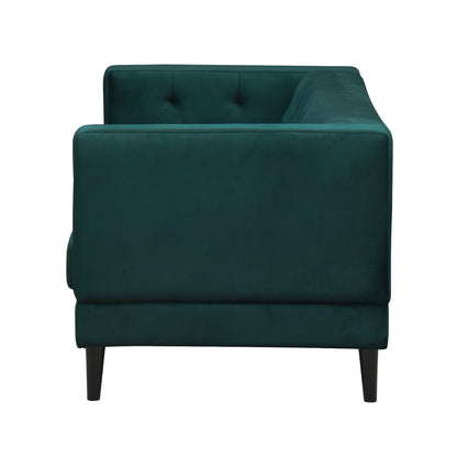 Willford Tufted Back Fabric Sofa - Green