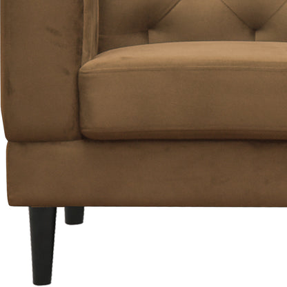 Willford Tufted Back Fabric Sofa - Mustard