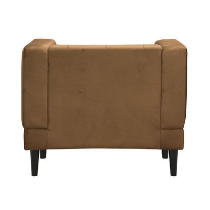 Willford Tufted Back Fabric Sofa - Mustard