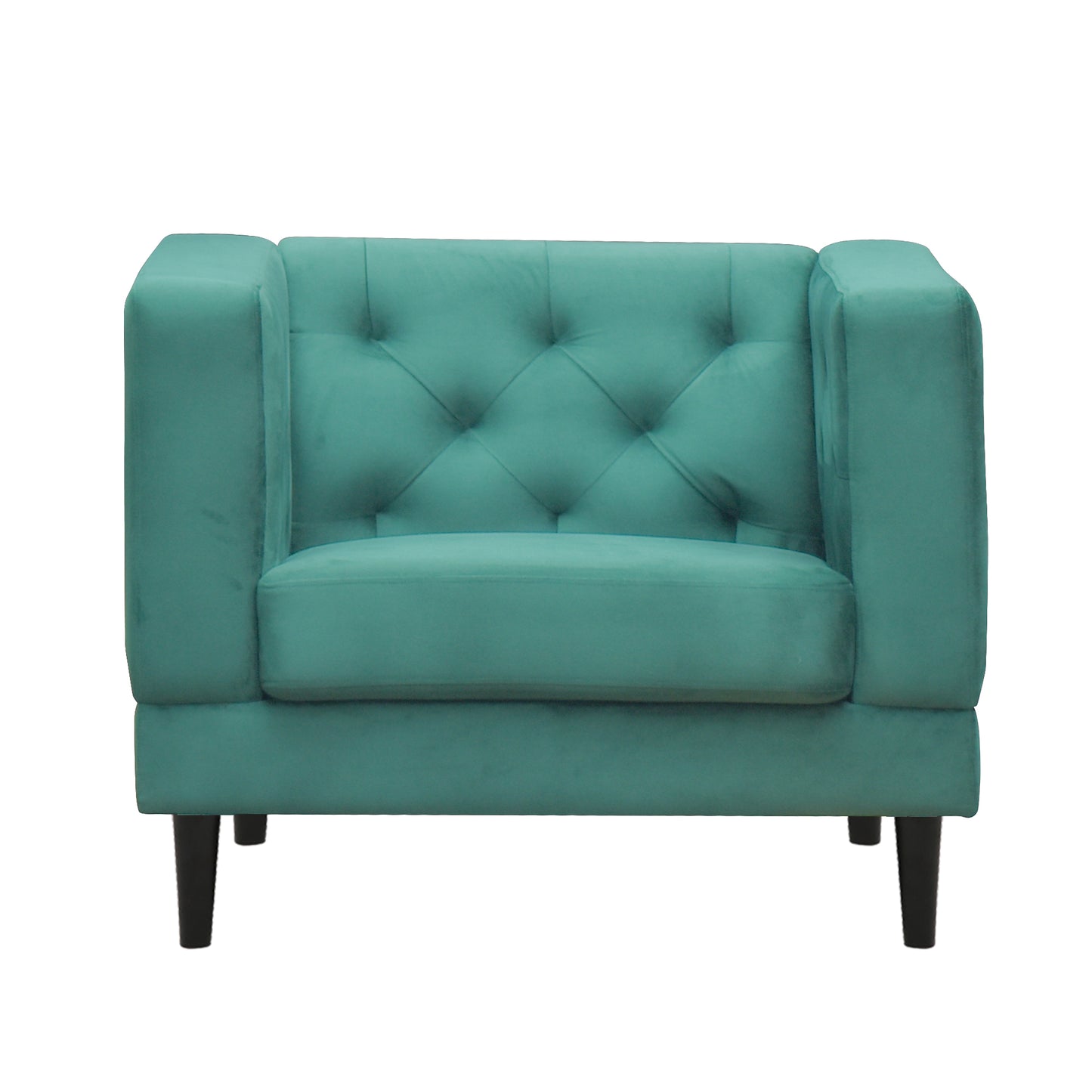 Willford Tufted Back Fabric Sofa - Sea Green