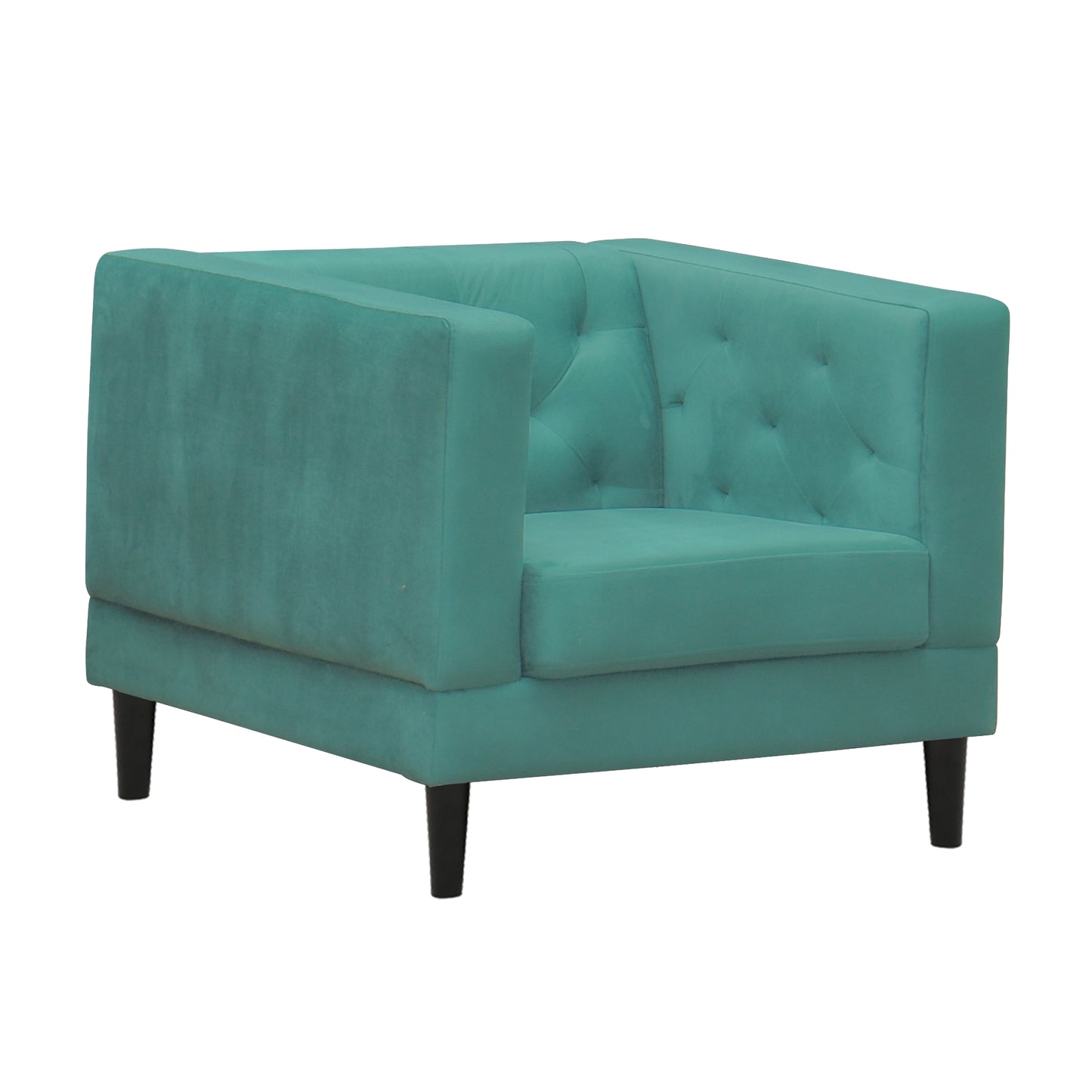 Willford Tufted Back Fabric Sofa - Sea Green