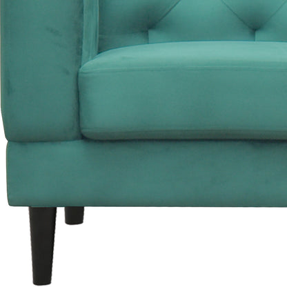 Willford Tufted Back Fabric Sofa - Sea Green