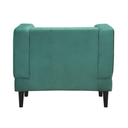 Willford Tufted Back Fabric Sofa - Sea Green