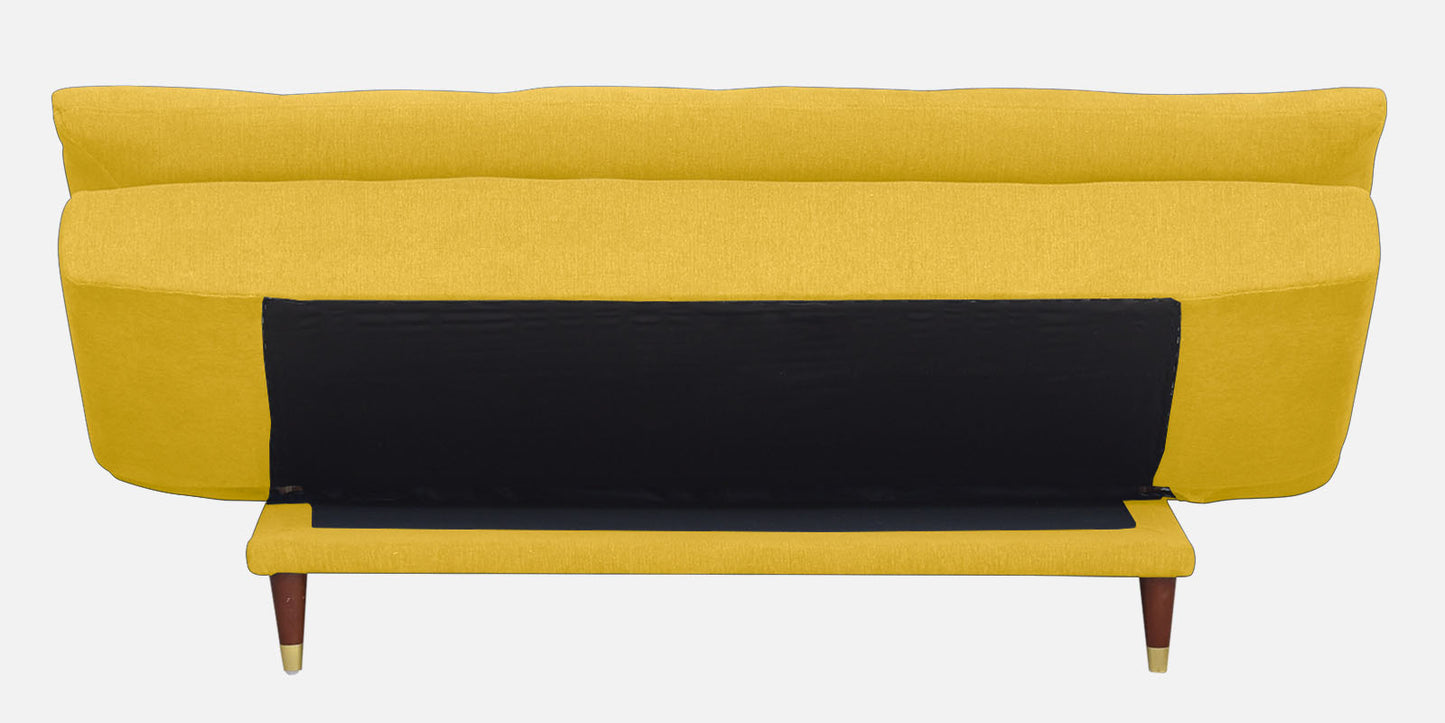 Quinn 3 Seater Sofa cum Bed- Yellow