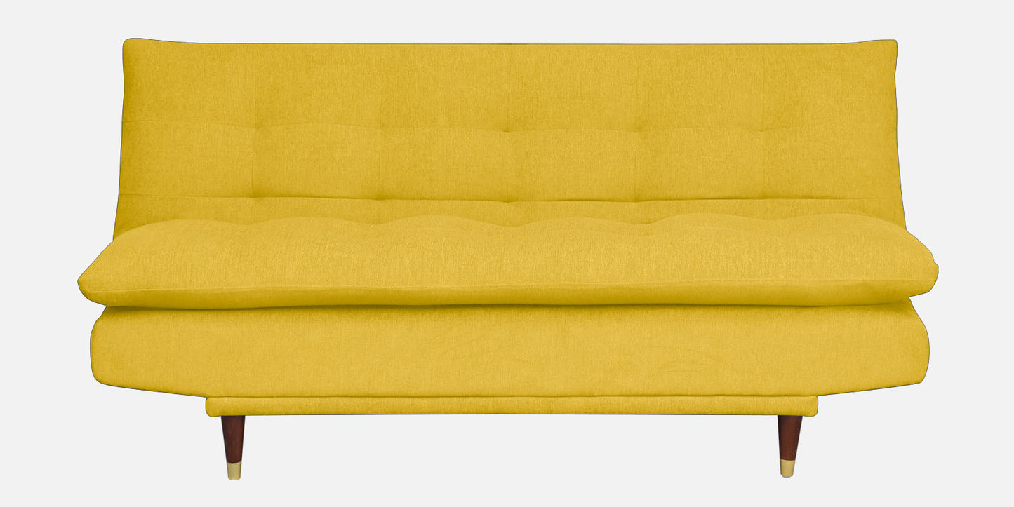 Quinn 3 Seater Sofa cum Bed- Yellow