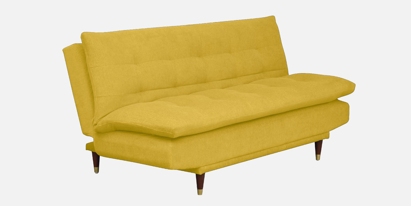 Quinn 3 Seater Sofa cum Bed- Yellow