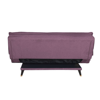 Ashbel 3 Seater Sofa Cum Bed- Dark Pink