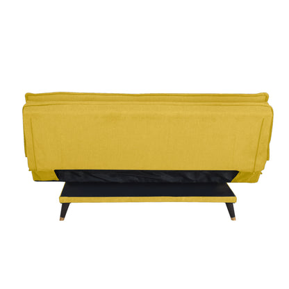 Ashbel 3 Seater Sofa Cum Bed- Yellow