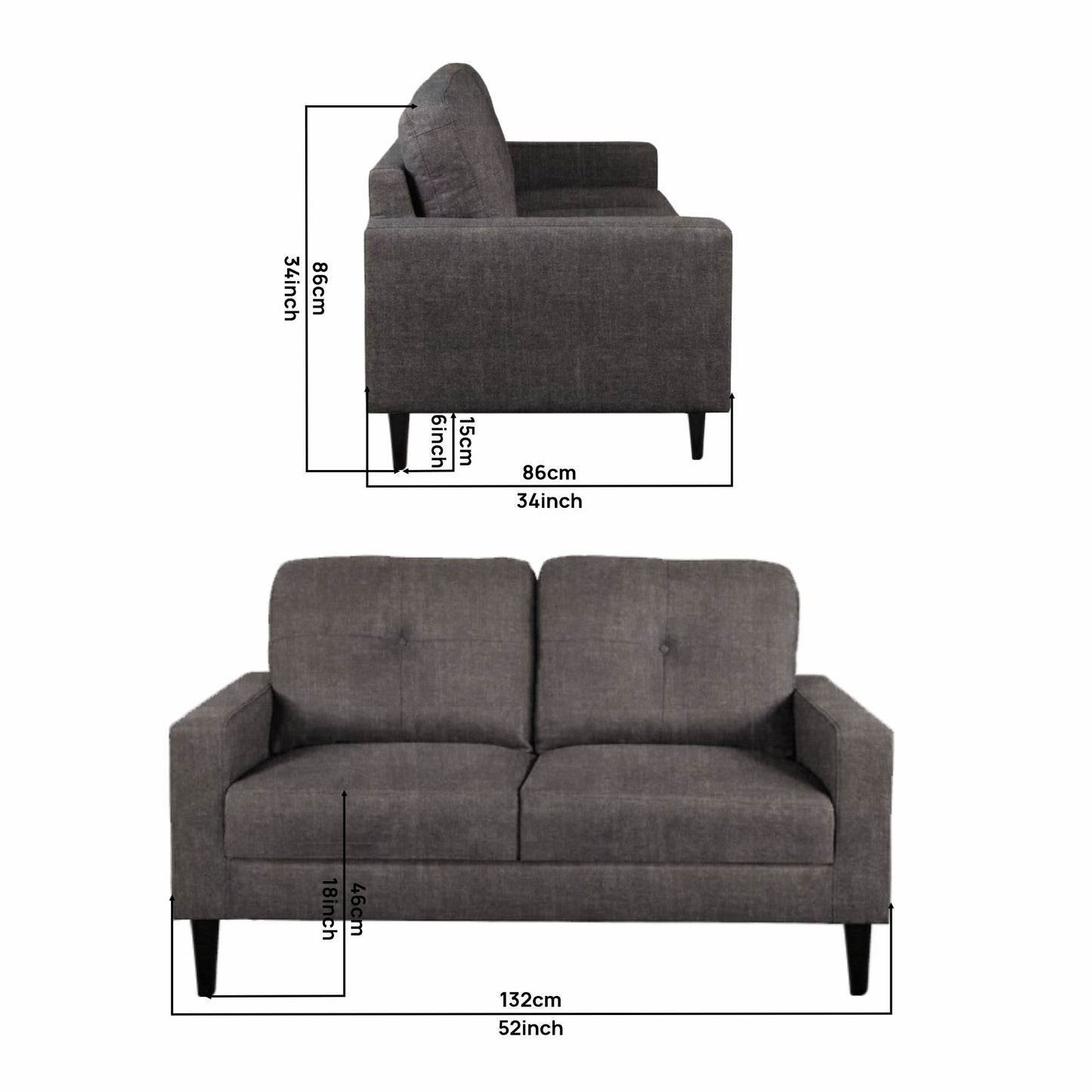 Zara Sofa - Grey