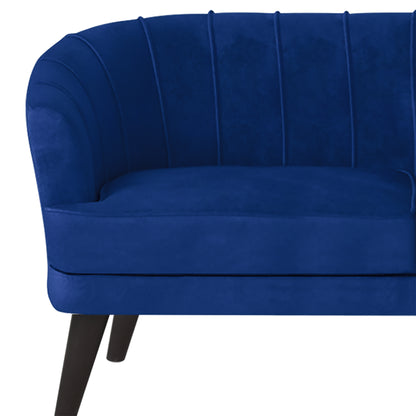 Arther Tufted Back Fabric Sofa - Blue