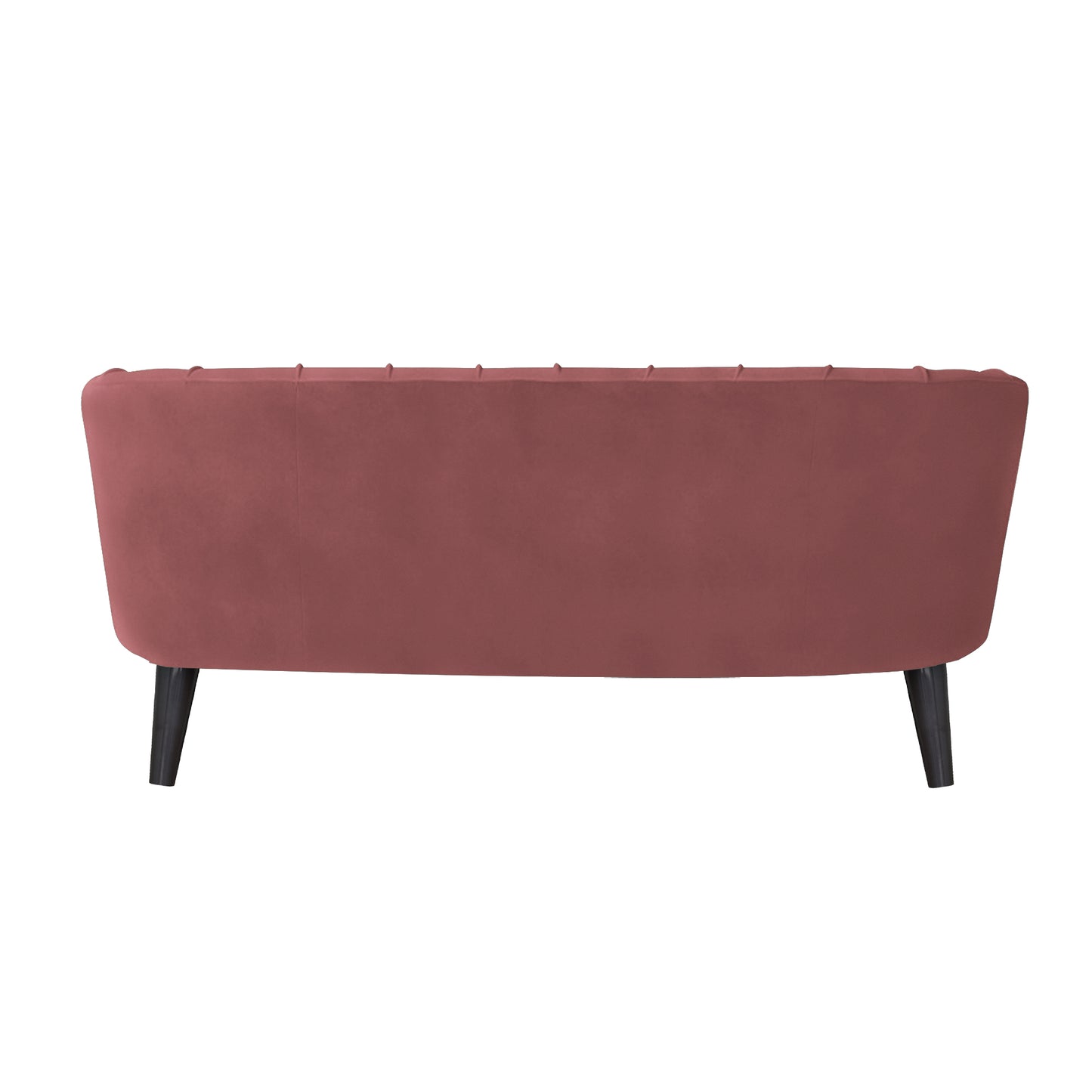 Arther Tufted Back Fabric Sofa - Dark Pink