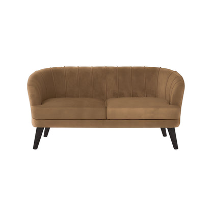 Arther Tufted Back Fabric Sofa - Mustard