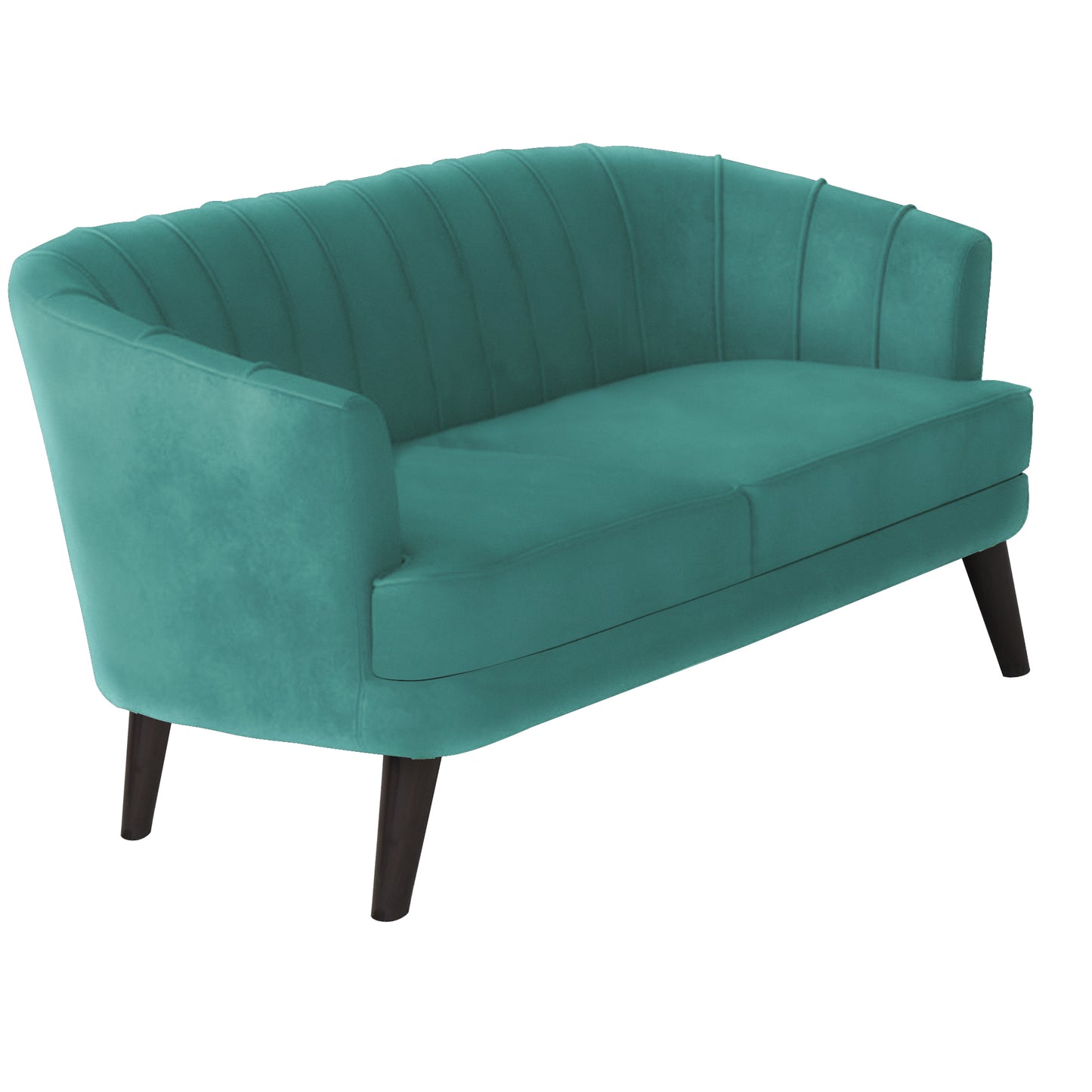 Arther Tufted Back Fabric Sofa - Sea Green