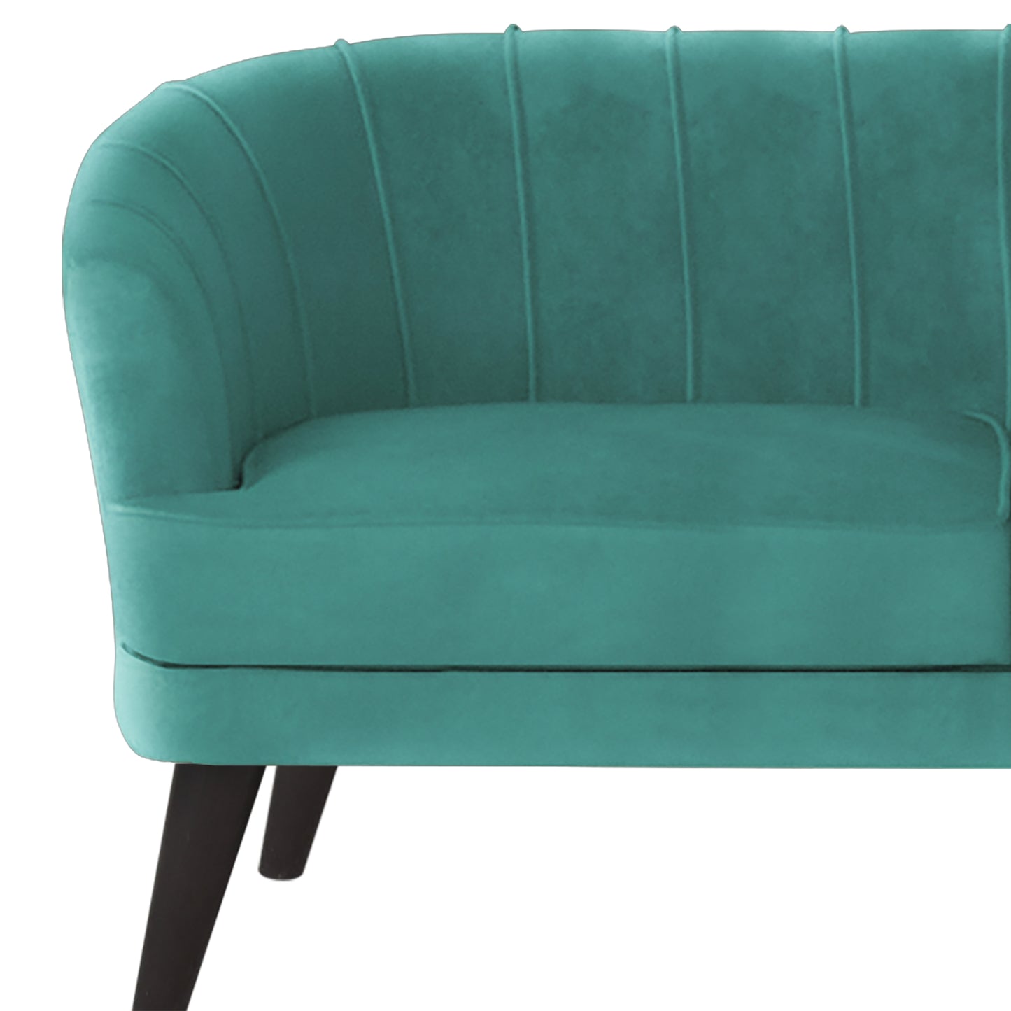 Arther Tufted Back Fabric Sofa - Sea Green