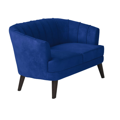 Arther Tufted Back Fabric Sofa - Blue