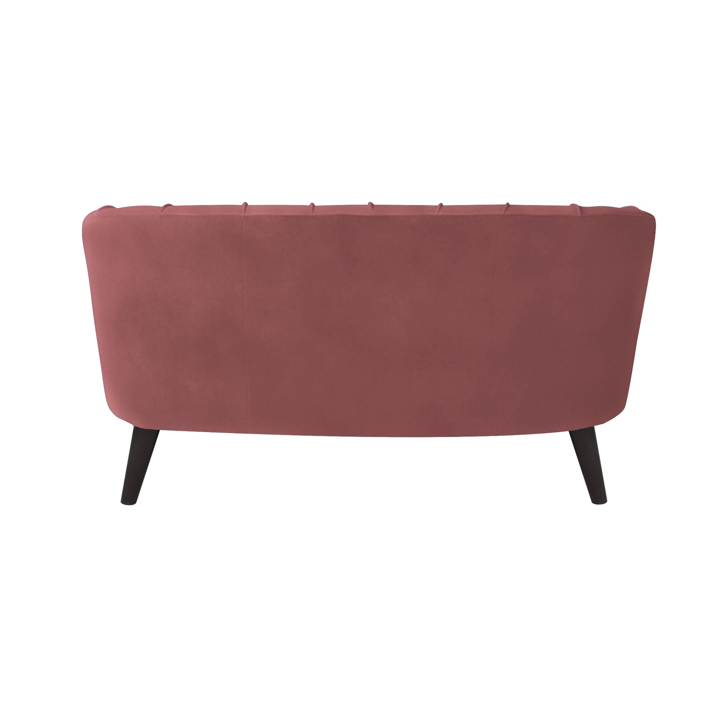 Arther Tufted Back Fabric Sofa - Dark Pink