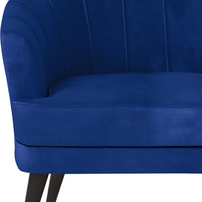 Arther Tufted Back Fabric Sofa - Blue