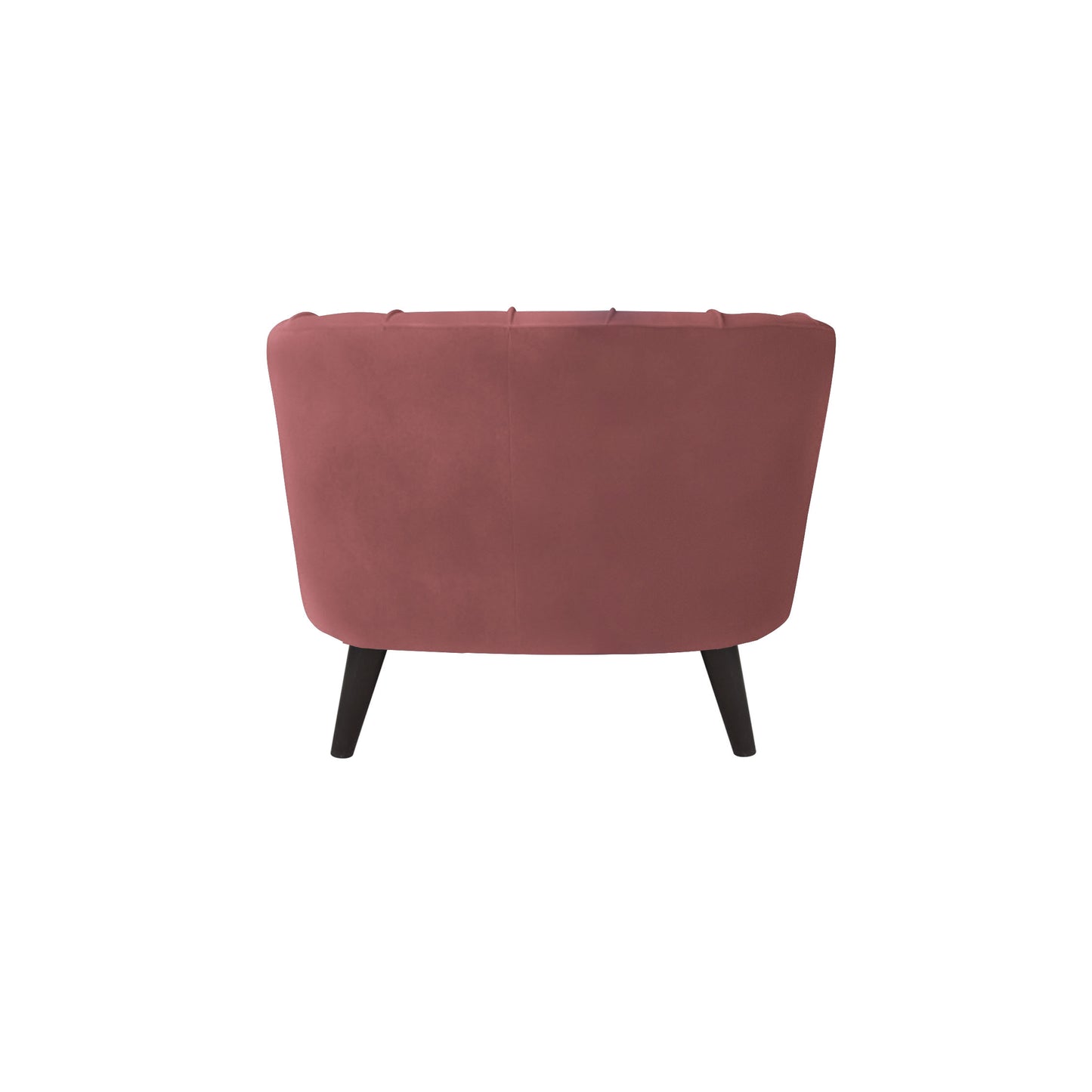 Arther Tufted Back Fabric Sofa - Dark Pink