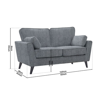 Regal Fabric Sofa - Grey