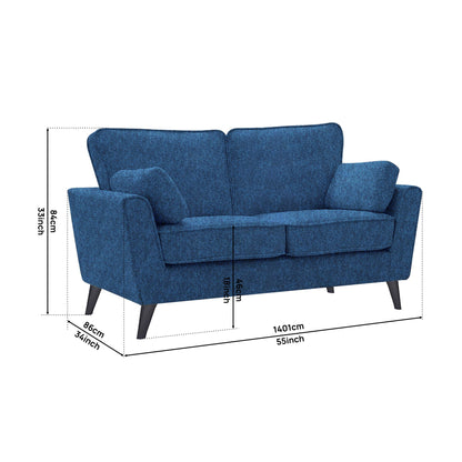 Regal Fabric Sofa - Blue