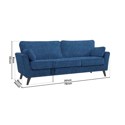 Regal Fabric Sofa - Blue