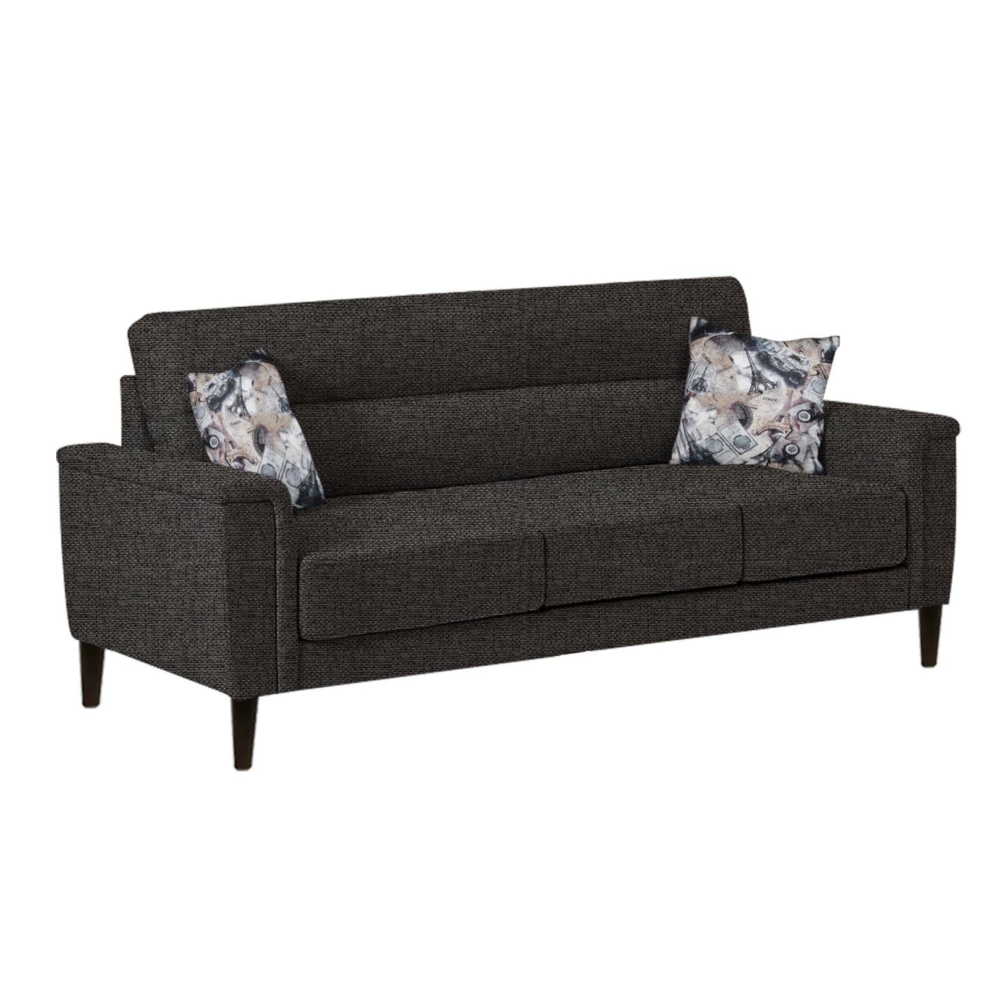 Clemmie Fabric Sofa - Grey