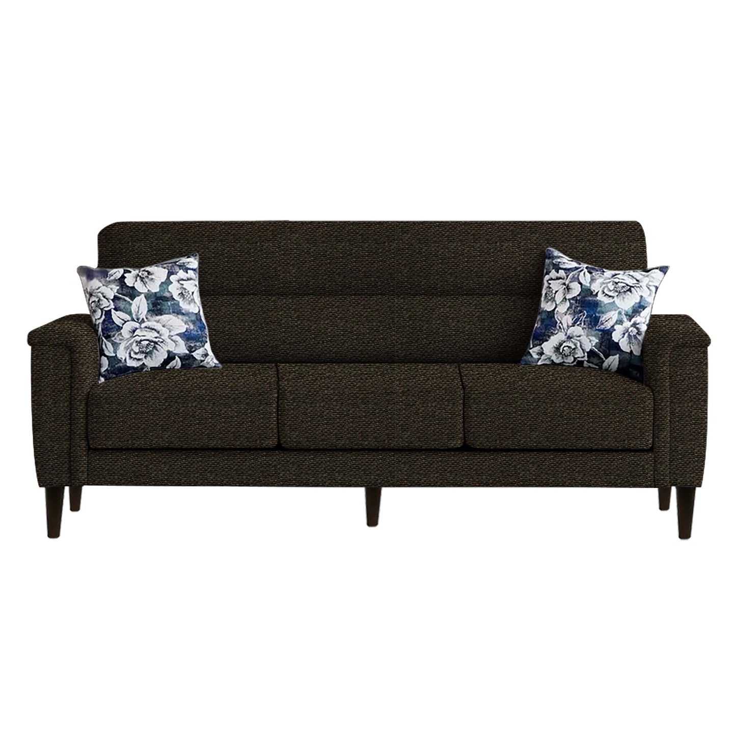 Clemmie Fabric Sofa - Dark Brown