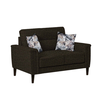 Clemmie Fabric Sofa - Dark Brown