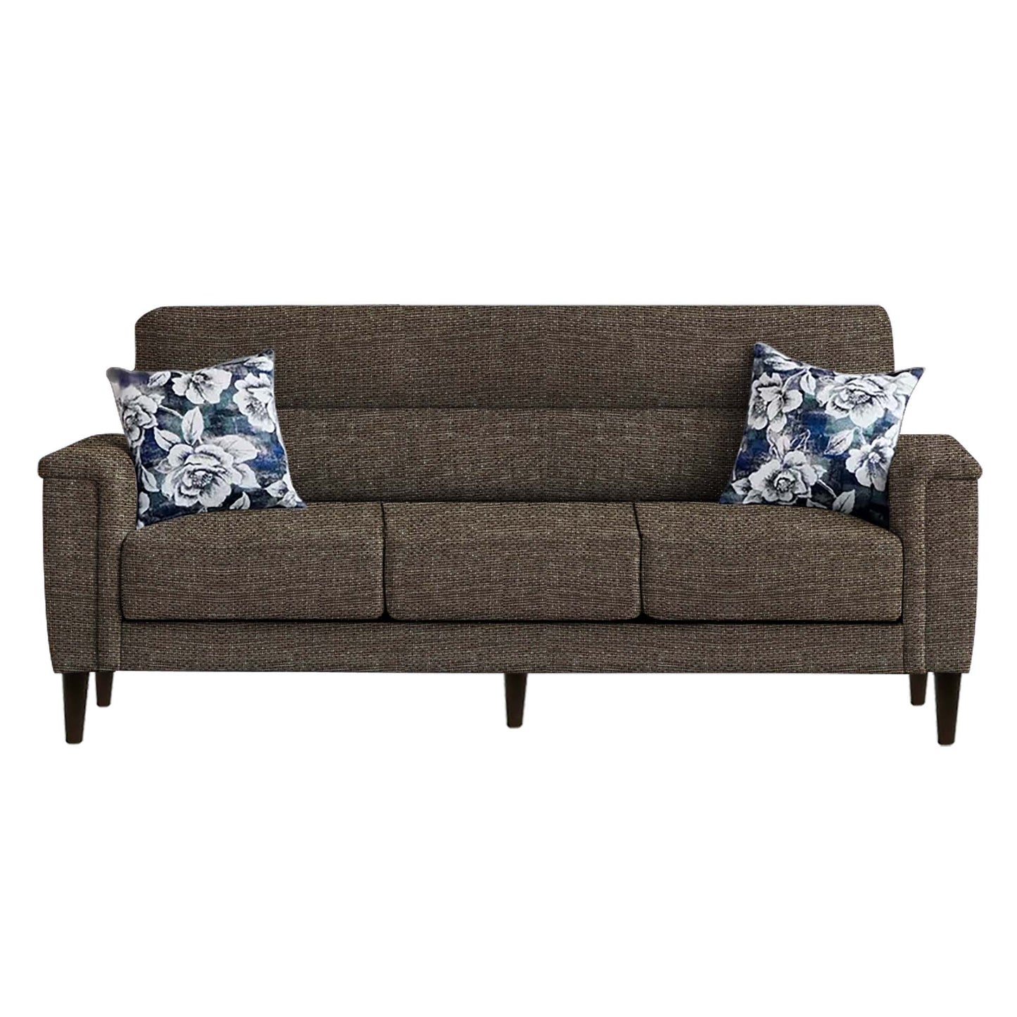 Clemmie Fabric Sofa - Brown