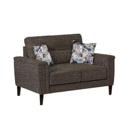 Clemmie Fabric Sofa - Brown