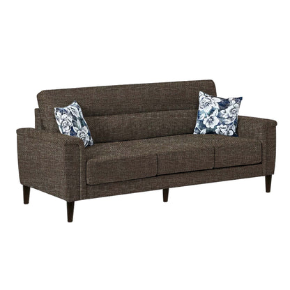 Clemmie Fabric Sofa - Brown