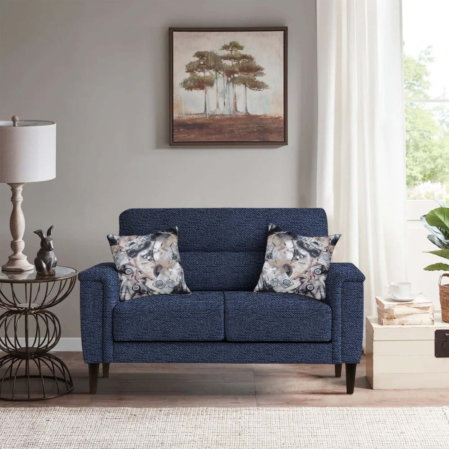 Clemmie Fabric Sofa - Blue