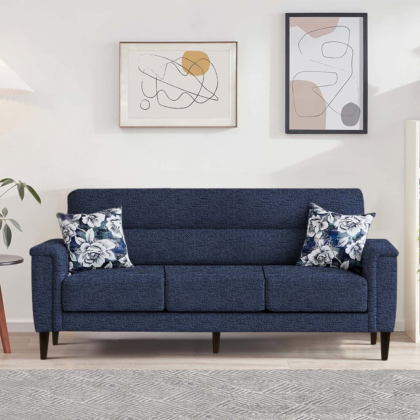 Clemmie Fabric Sofa - Blue