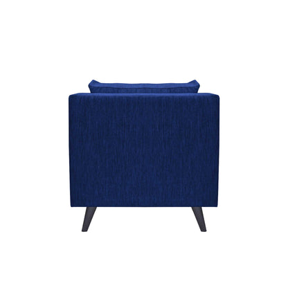 Royce Cushion Back Fabric Sofa - Navy Blue