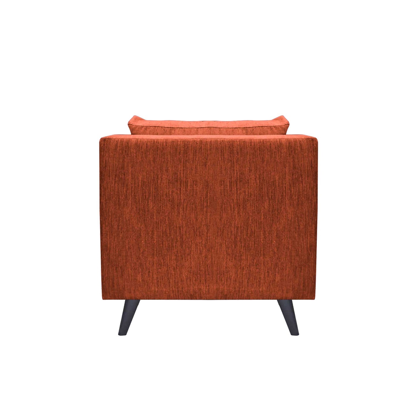 Royce Cushion Back Fabric Sofa - Dark Orange