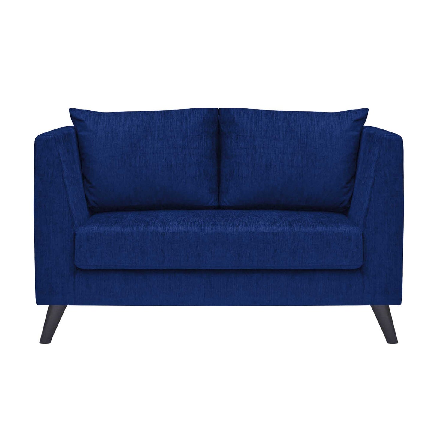 Royce Cushion Back Fabric Sofa - Navy Blue